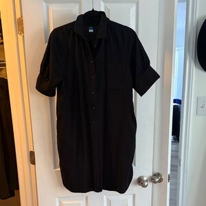 Old Navy Black Button Down Casual Dress
